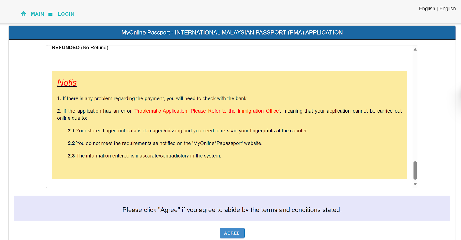 Malaysian Immigration Department website