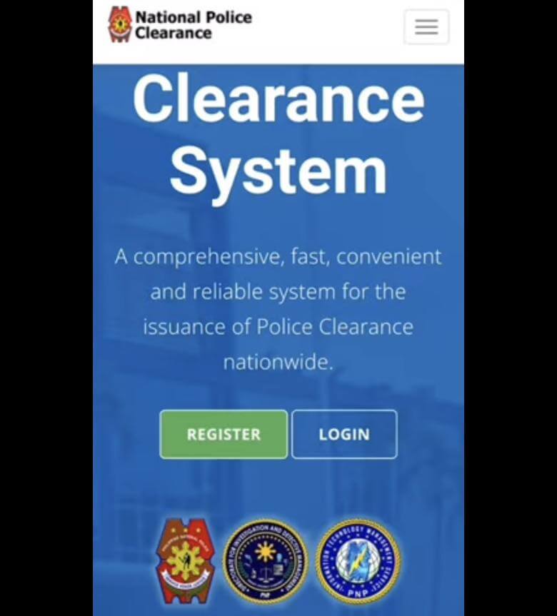 PNP Clearance System official website