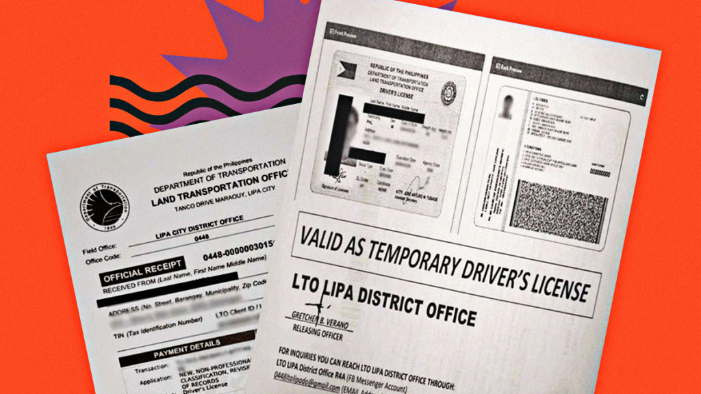 Paper LTO driver's license