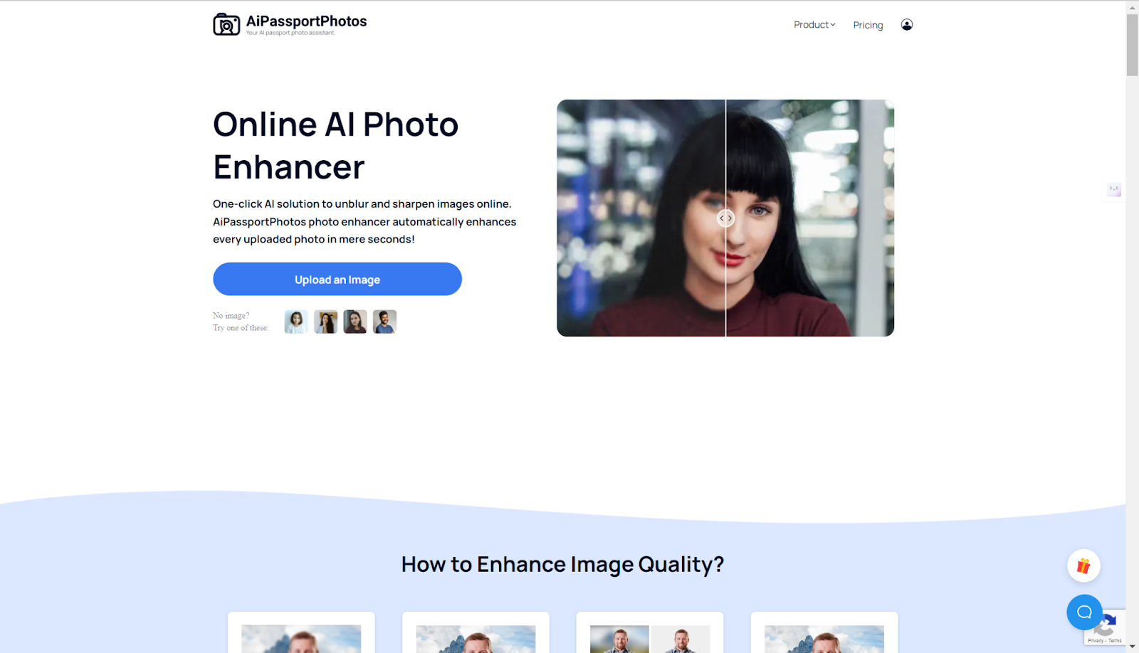 AiPassportPhotos AI Image Improver