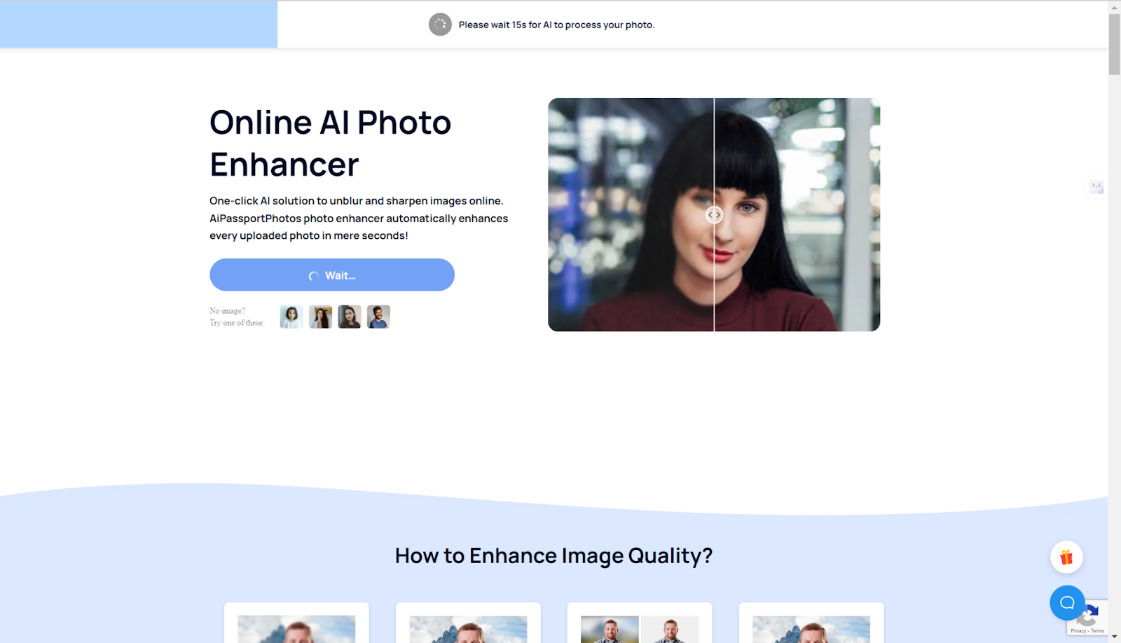 upload photos to AiPassportPhotos AI Image Improver