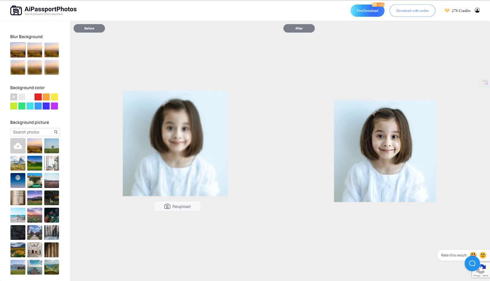 improve image quality on AiPassportPhotos AI Image Improver