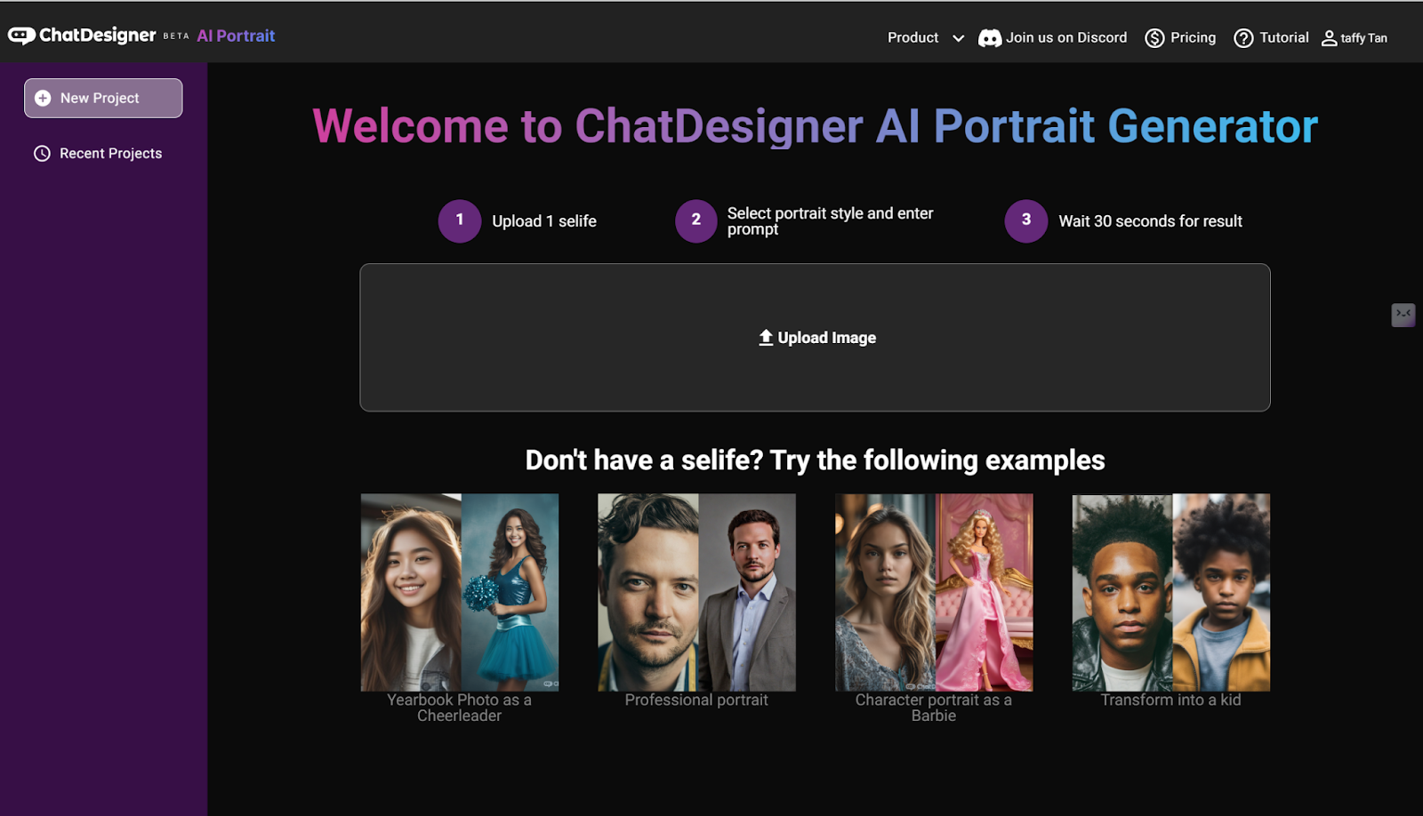 upload photos on ChatDesigner