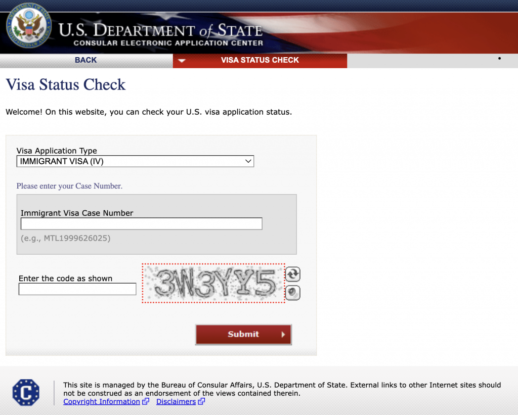  US Department of State Case Status Tracker