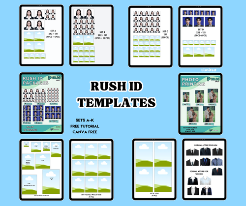 Rush ID Photo Templates