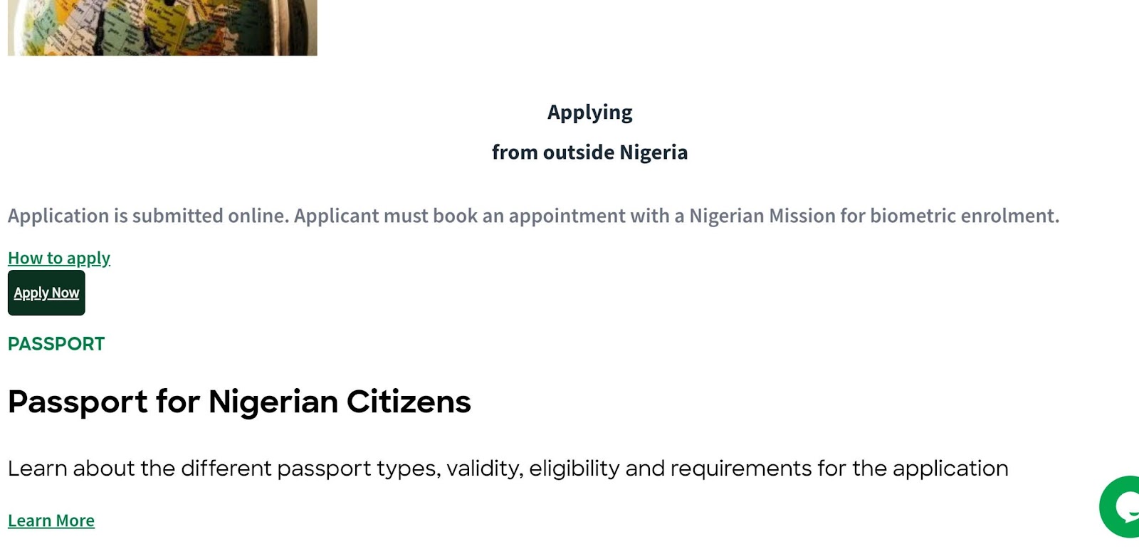 Nigerian Immigration Service website