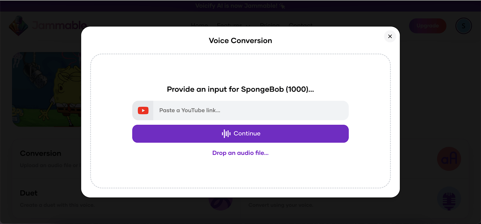 voice conversion on Jammable