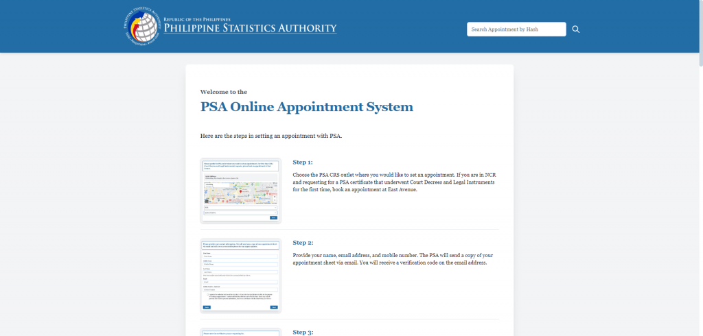  PSA Online Appointment System