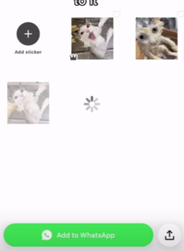 choose the sticker to add to WhatsApp