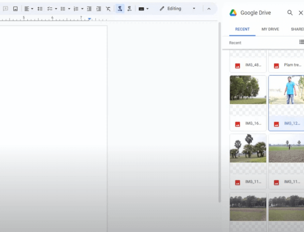 insert pictures on google docs