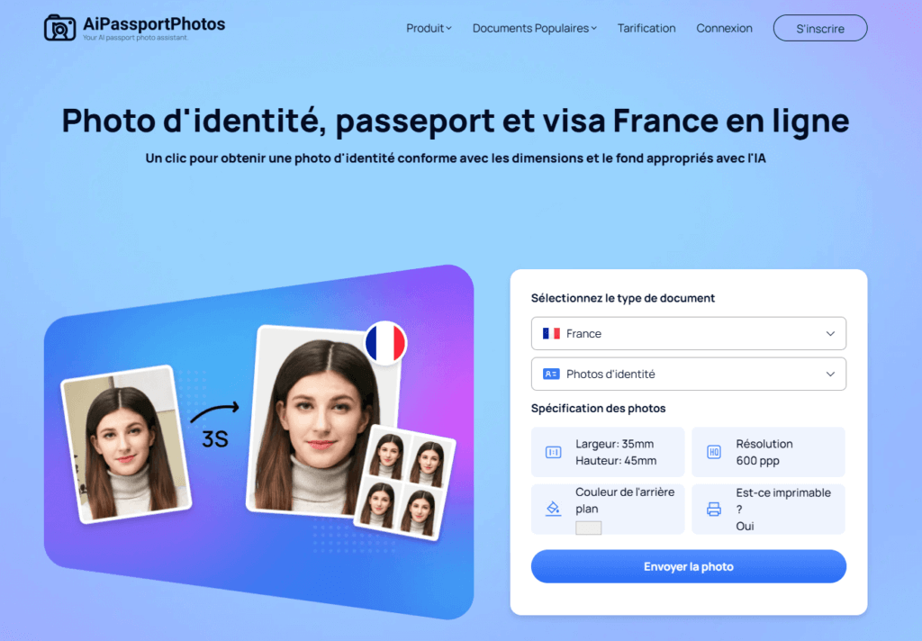 make french passport photos online free