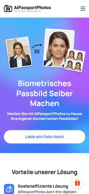 make german passport photo online