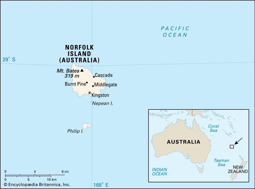 norfolk island map