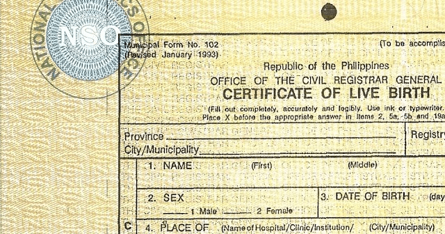 nso birth certificate