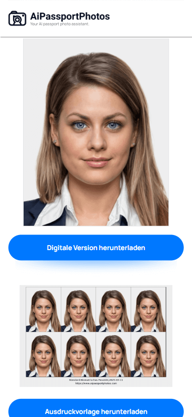 resize german passport photos online