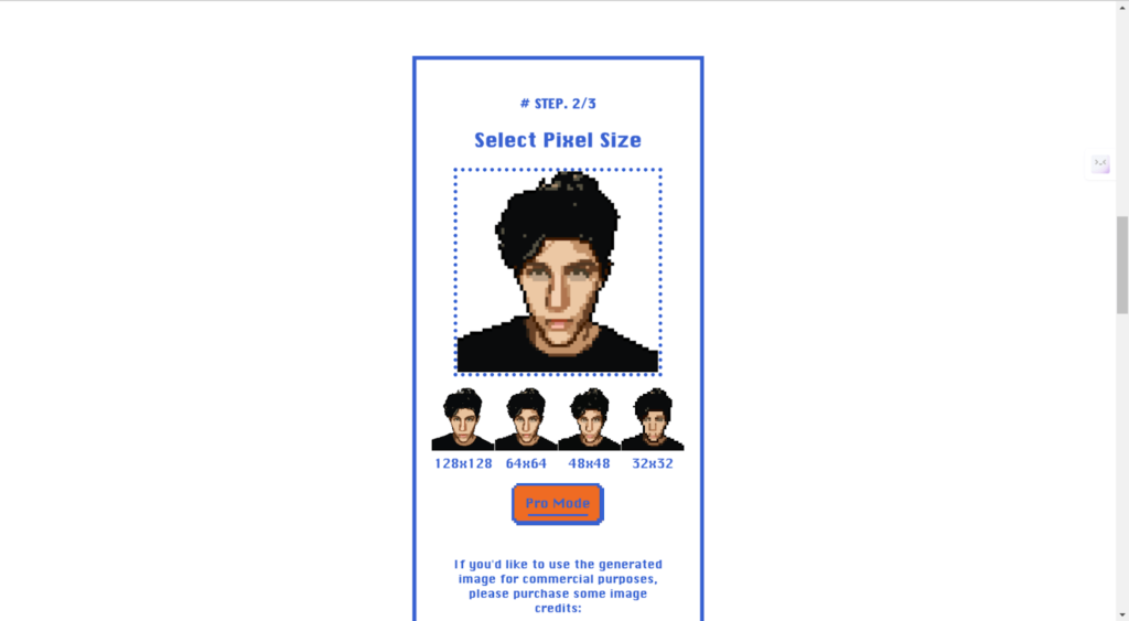 turn picture to pixel art on pixelme