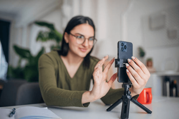 use a tripod to take passport photo