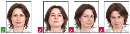 visa photo facial expressions