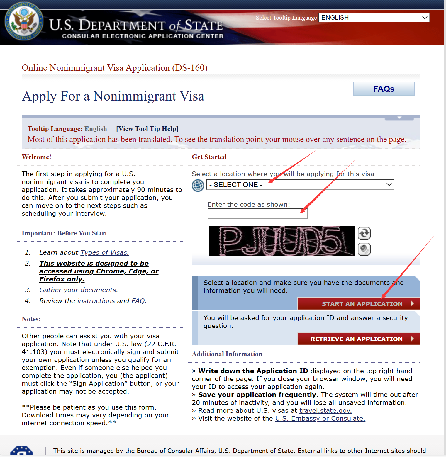 Apply for a nonimmigrant visa