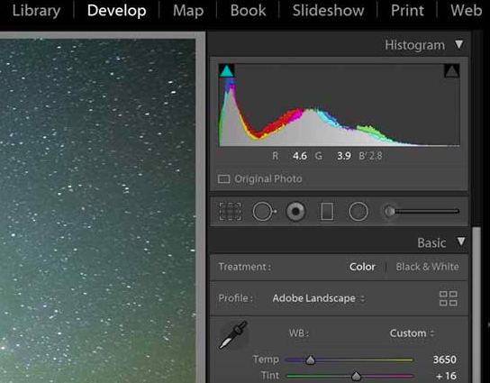 adjust color on lightroom