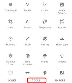 snapseed Tools