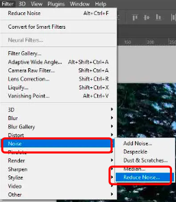 reduce noise on photoshop