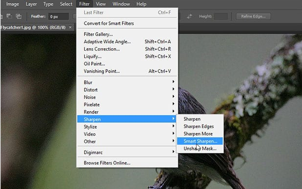 sharpen images on photoshop