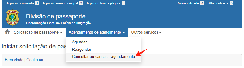 Cancel Brazil passport appointment