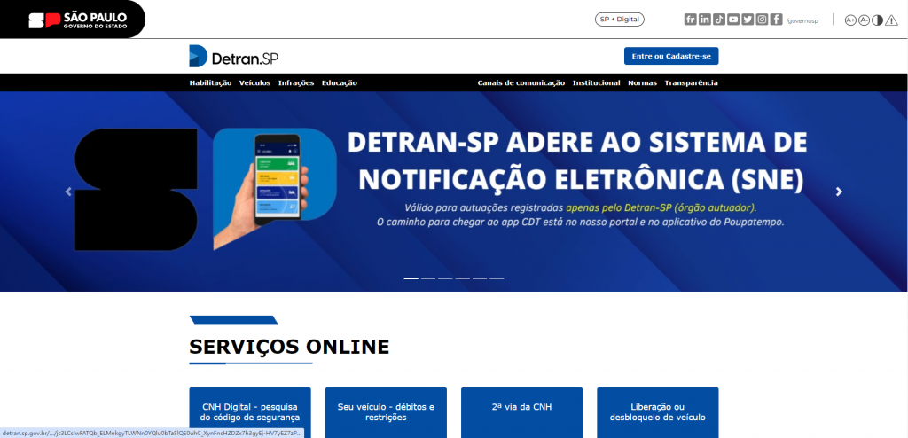 Sao Paulo DMV portal