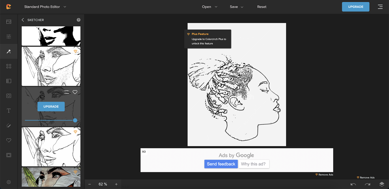 Turns Photo into Minimalist Drawing on cartoonize